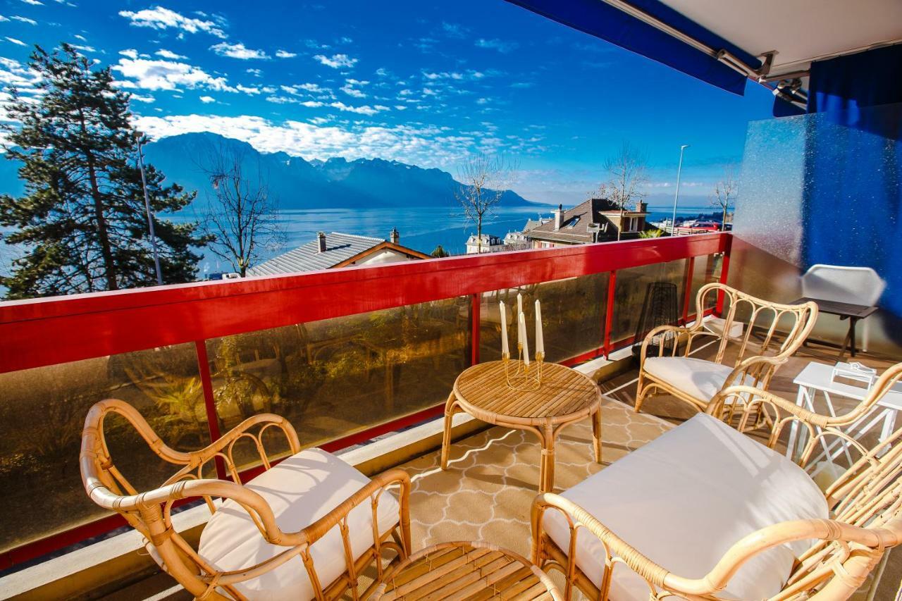 Terrace With Lake & Mountain View Монтре Екстер'єр фото